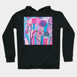 Pink Summer florals Hoodie